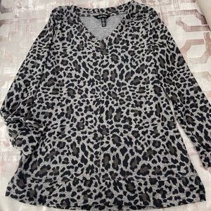 Ellen Tracy Animal Print Top